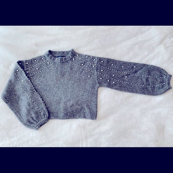 Zara pearl detailed sweater